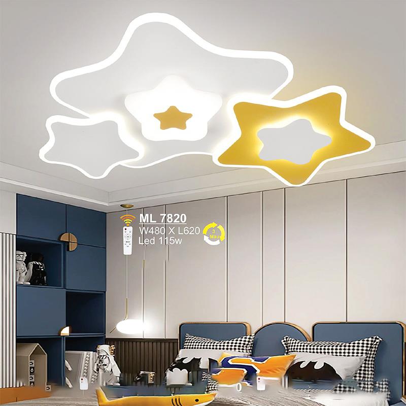 Đèn mâm mica LED 115W - W480*L620 - 3 màu ánh sáng