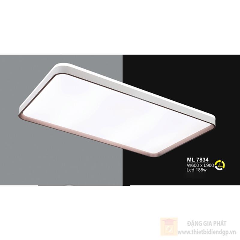 Đèn mâm mica chữ nhật LED 188W - W600*L900 - 3 màu ánh sáng