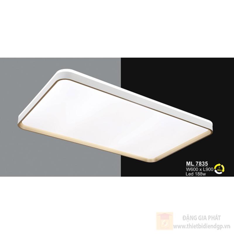Đèn mâm mica chữ nhật LED 188W - W600*L900 - 3 màu ánh sáng