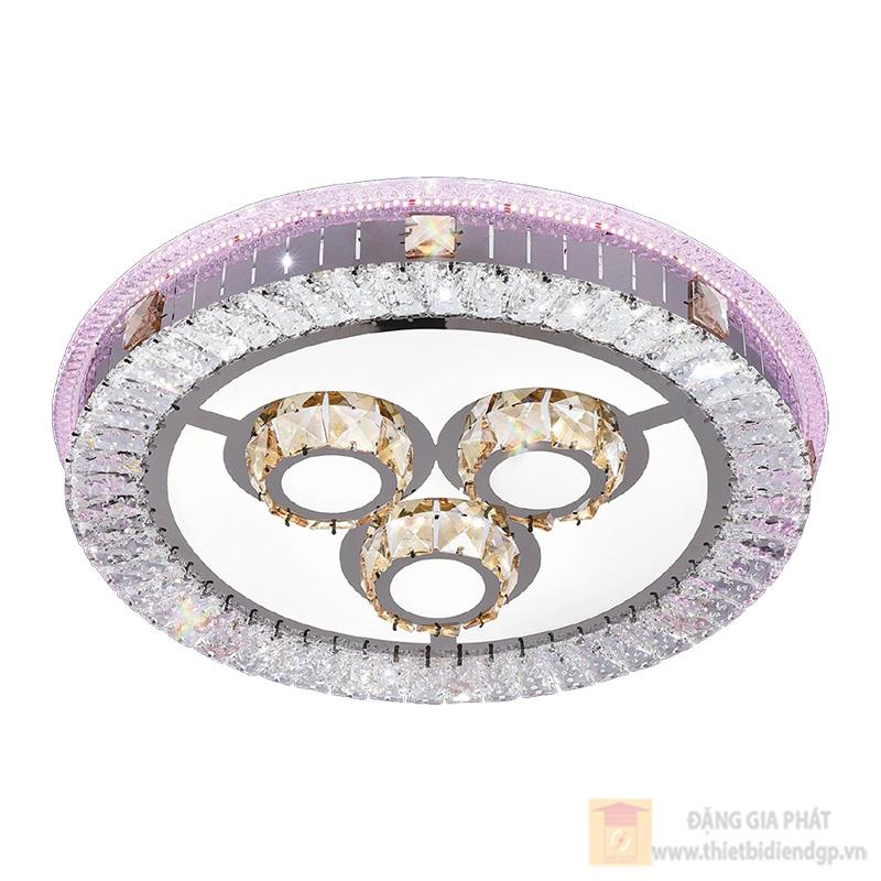 Đèn mâm pha lê trang trí SANO LED 115W - Ø500 - 3 màu ánh sáng