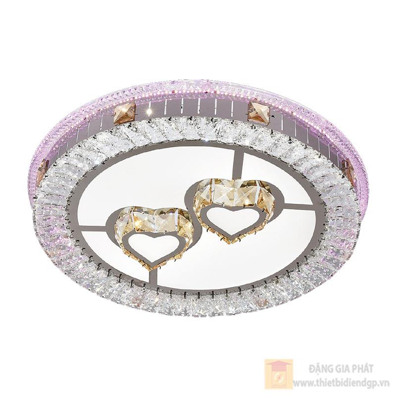 Đèn mâm pha lê trang trí SANO LED 115W - Ø500 - 3 màu ánh sáng