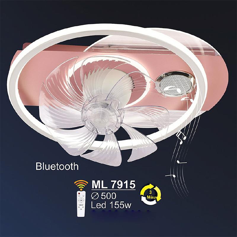 Quạt trần đảo Sano ML 7915 đèn Led 155W - Ø500
