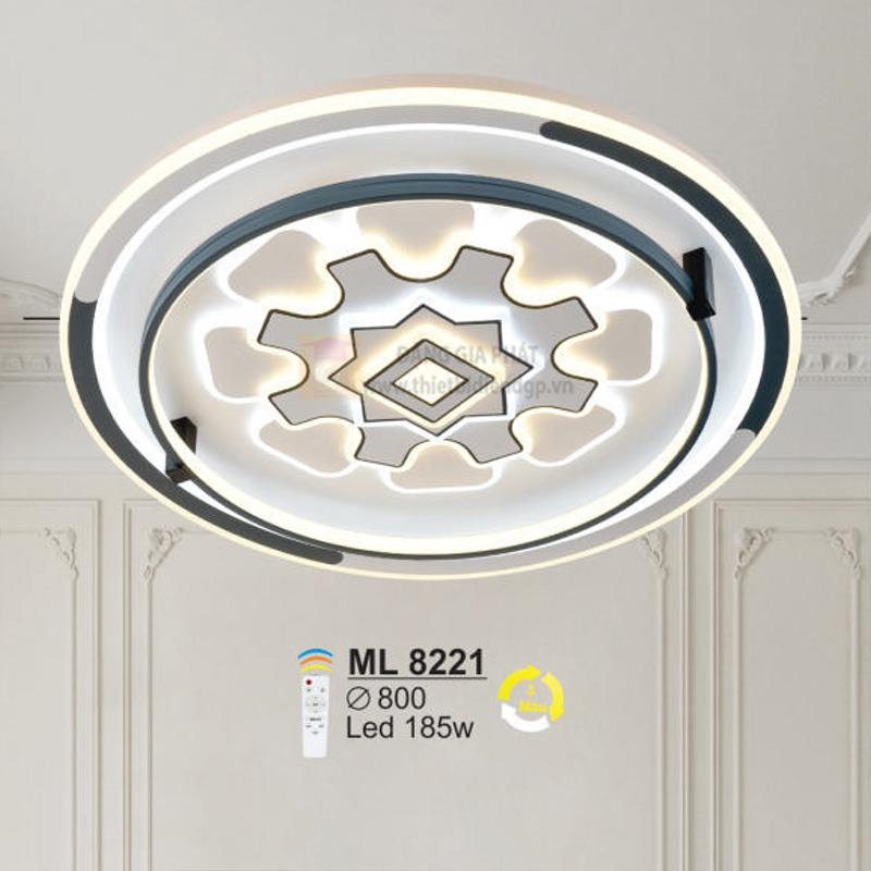 Đèn mâm ốp trần Mica Led 285W - Ø800 - 3 màu ánh sáng - có remote