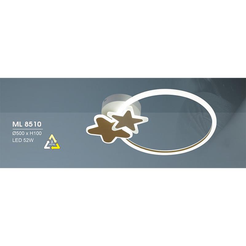 Đèn mâm led trang trí Hufa Ø500*H100 - LED 52W, ánh sáng 3 chế độ