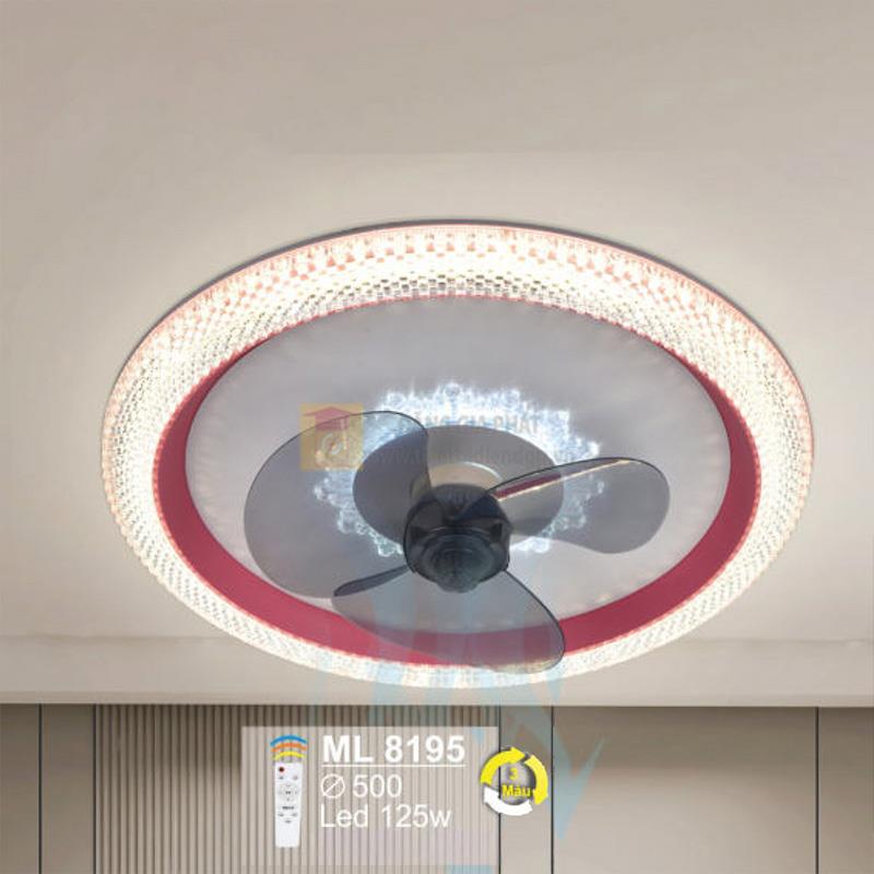 Quạt trần đảo Sano ML 8195 đèn Led 125W - Ø500