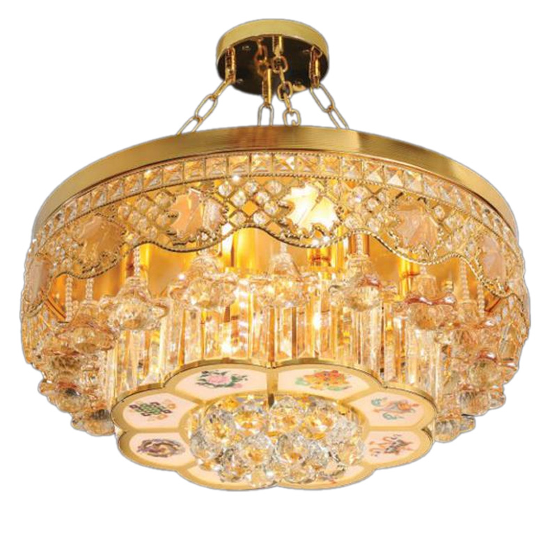 Đèn mâm pha lê Hufa Ø600*H700, E14*7, 37 hạt