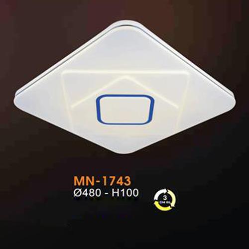 Đèn mâm Verona ốp trần Mica Ø480 x H100, ánh sáng 3 chế độ