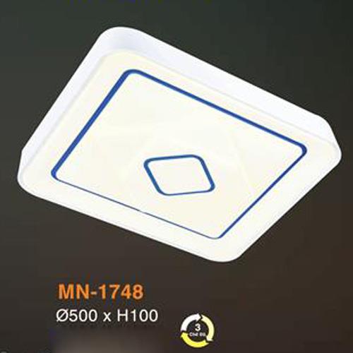 Đèn mâm Verona ốp trần Mica Ø500 x H100, ánh sáng 3 chế độ
