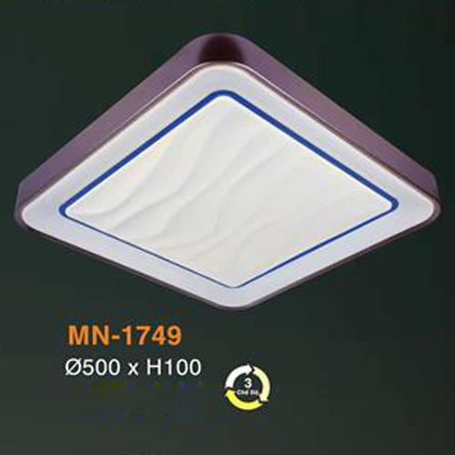 Đèn mâm Verona ốp trần Mica Ø500 x H100, ánh sáng 3 chế độ