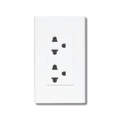 Bộ 2 ổ cắm 3 chấu ngang MN3/2OC3N