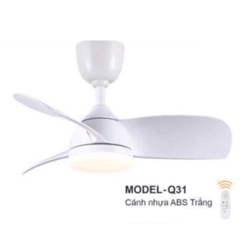Quạt trần đèn Euroto 3 cánh nhựa ABS MODEL-Q31