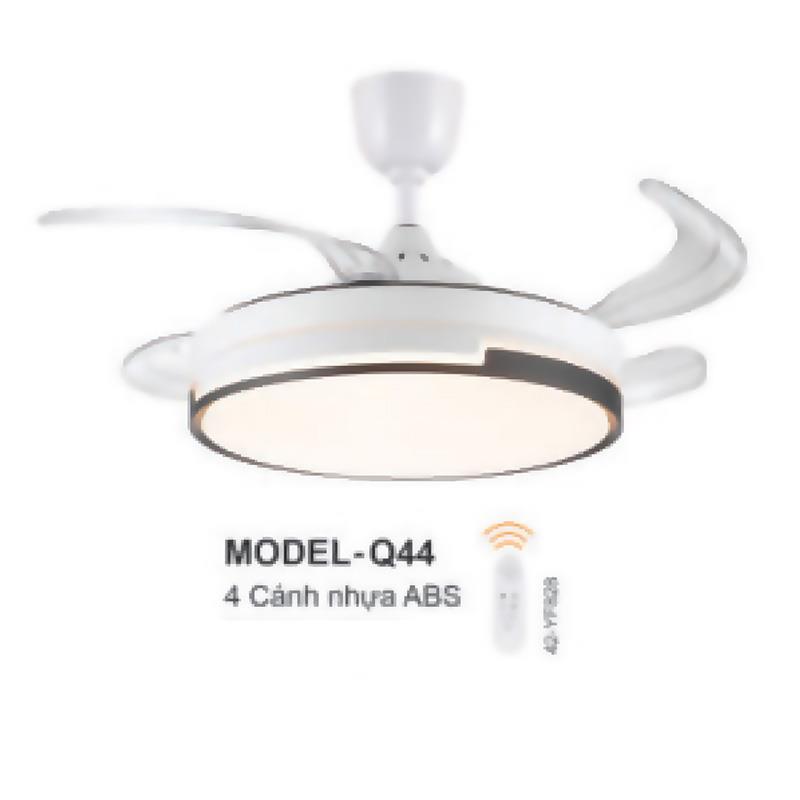 Quạt trần đèn cánh xếp Euroto MODEL-Q44
