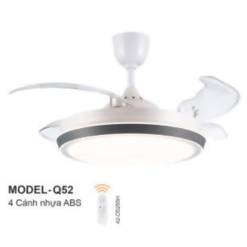 Quạt trần đèn cánh xếp Euroto MODEL-Q52