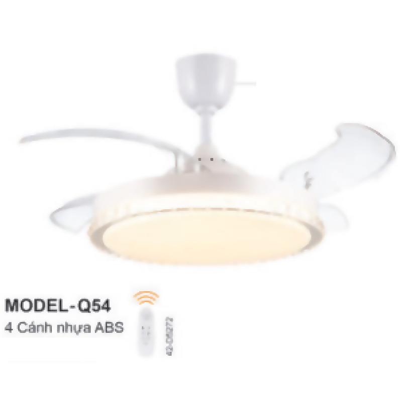 Quạt trần đèn cánh xếp Euroto MODEL-Q54