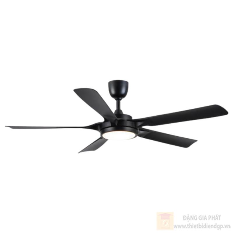 Quạt đèn 5 cánh nhựa ABS đen 24W-3 chế độ màu có remote điều khiển