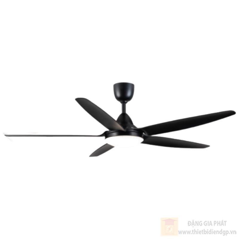 Quạt đèn 5 cánh nhựa ABS đen 24W-3 chế độ màu có remote điều khiển
