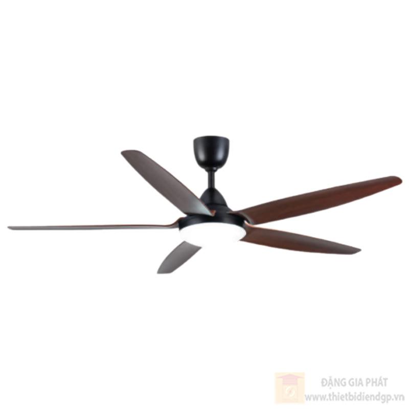 Quạt đèn 5 cánh nhựa ABS vân gỗ 24W-3 chế độ màu có remote điều khiển