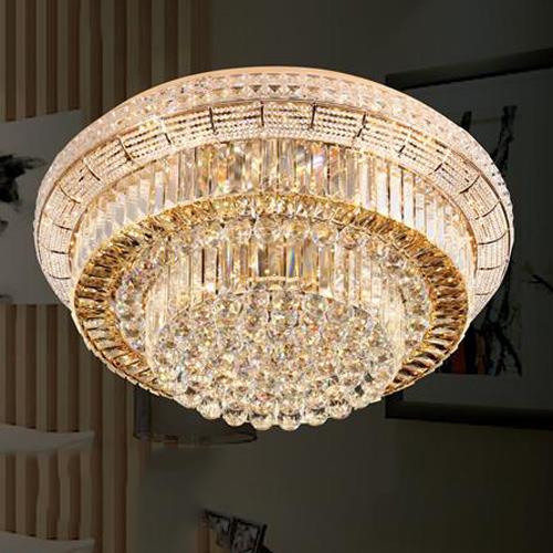 Đèn mâm Verona ốp trần pha lê Ø800 x H350, LED SMD, ánh sáng 3 chế độ