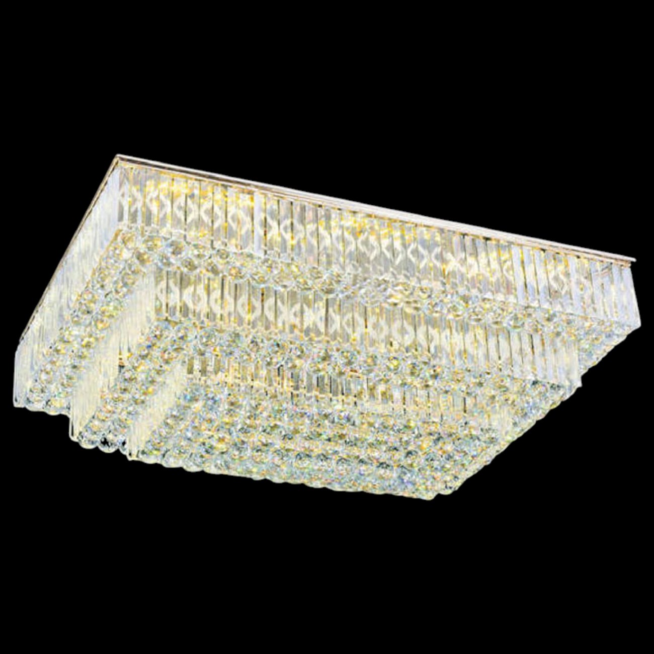 Đèn mâm pha lê Andora L1050 x 750 xH460-LED 3 CĐ + Remote