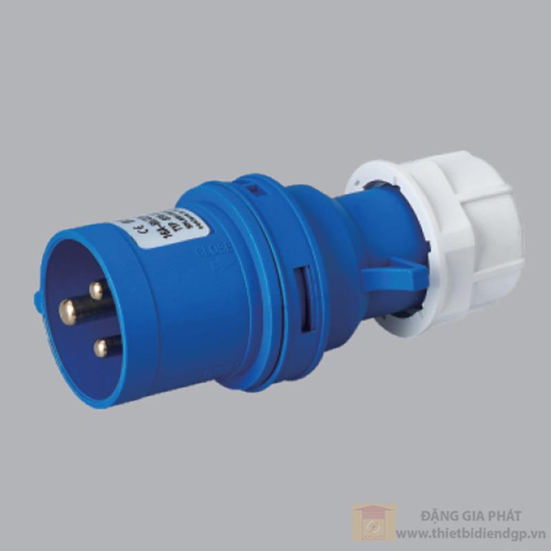 Phích cắm công nghiệp 1 pha MPE loại di động có kẹp giữ dây 2P+E - IP44