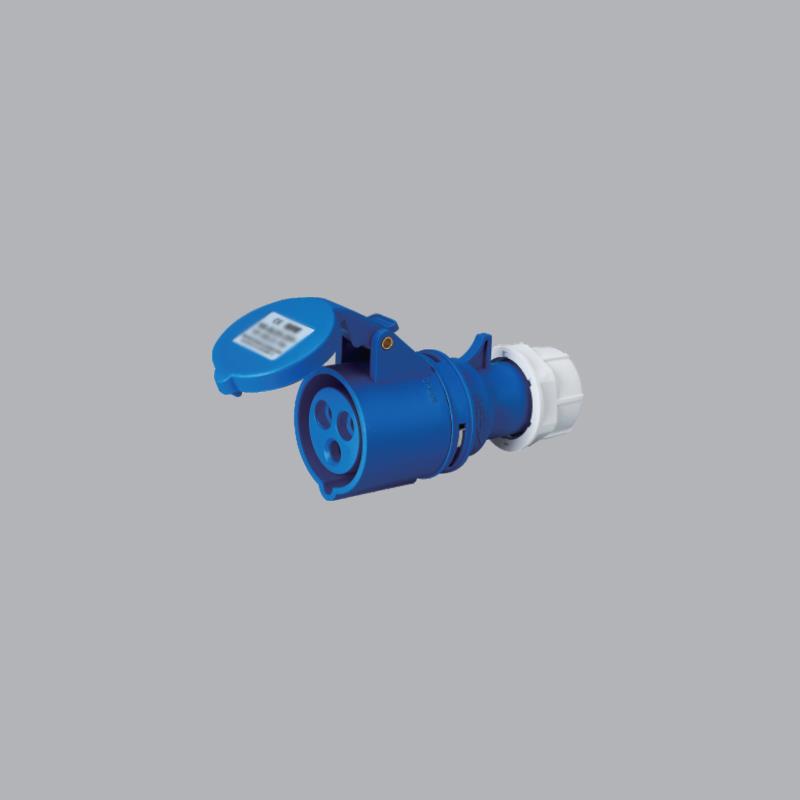 Ổ cắm công nghiệp 1 pha MPE di động có kẹp giữ dây 240V - 2P+E - IP44