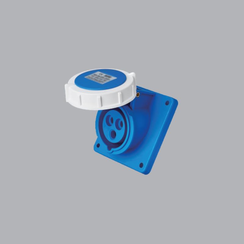 Ổ cắm loại cố định bắt trên bảng điện loại xéo 220-240V-2P+E IP67