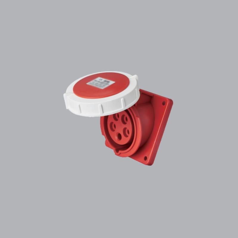 Ổ cắm công nghiệp 3 pha MPE loại cố định bắt trên bảng điện loại xéo 380-415V 3P+N+E IP67