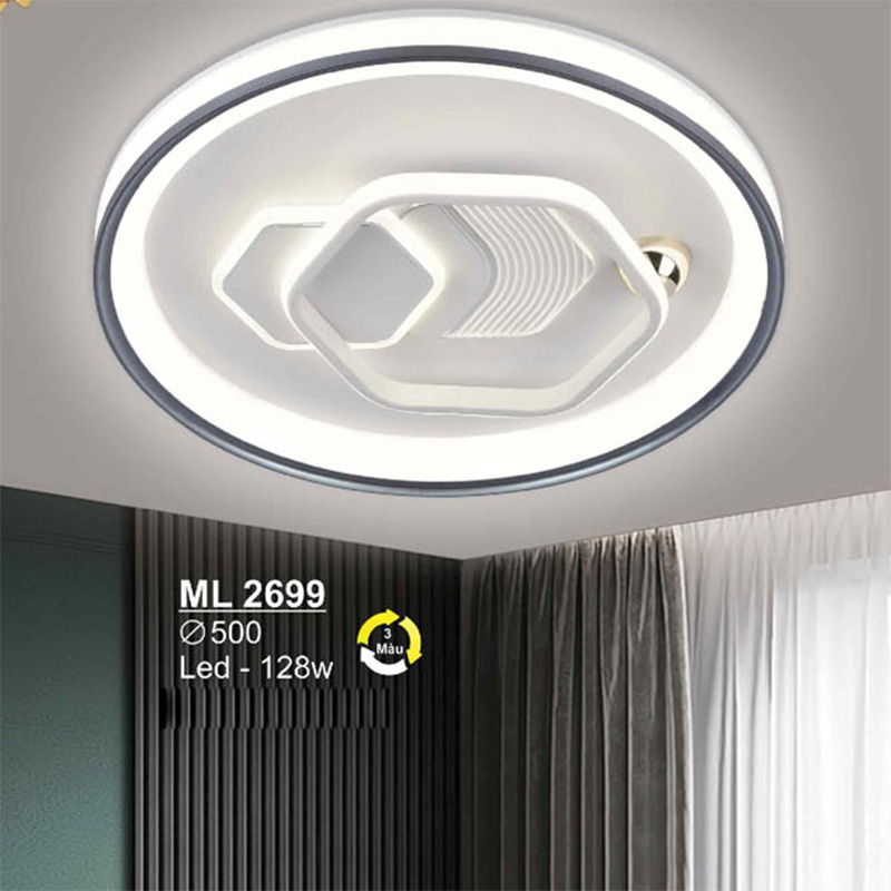 Đèn mâm SANO led 128W - 3 màu ánh sáng - Ø500