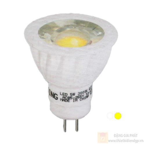 Bóng chén sứ GU5.3 led cob 5W