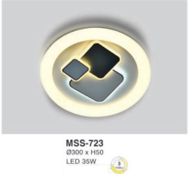 Đèn mâm led tròn siêu sáng 35W - Ø300*H50 - 3 chế độ màu