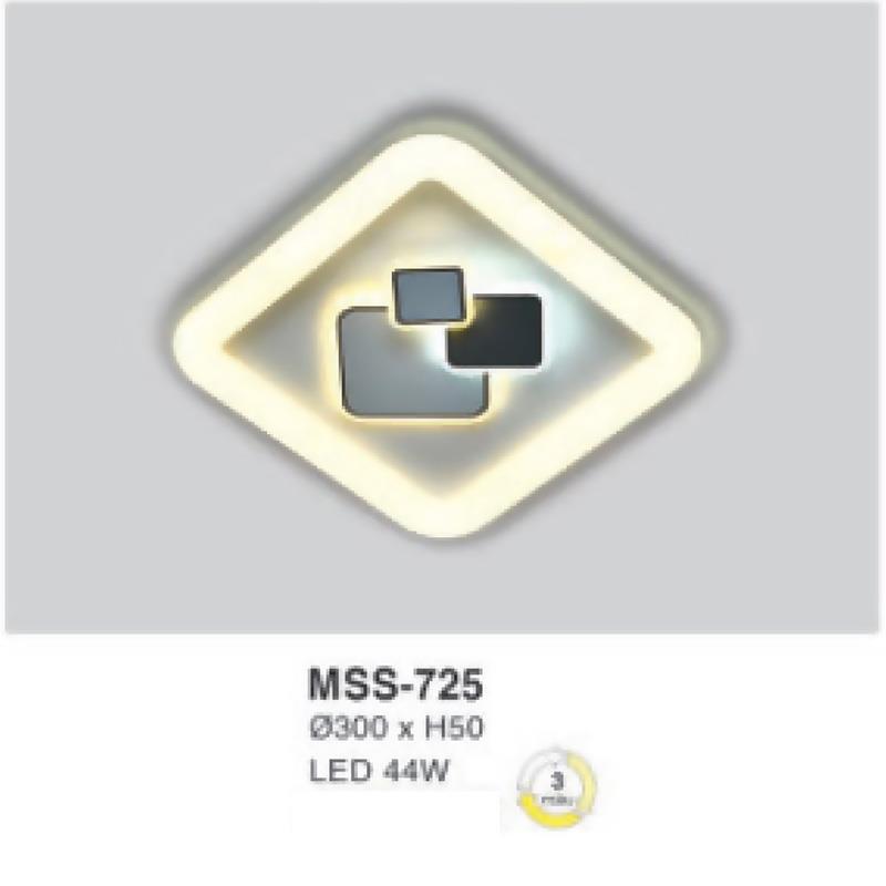 Đèn mâm led vuông siêu sáng 44W - Ø300*H50 - 3 chế độ màu