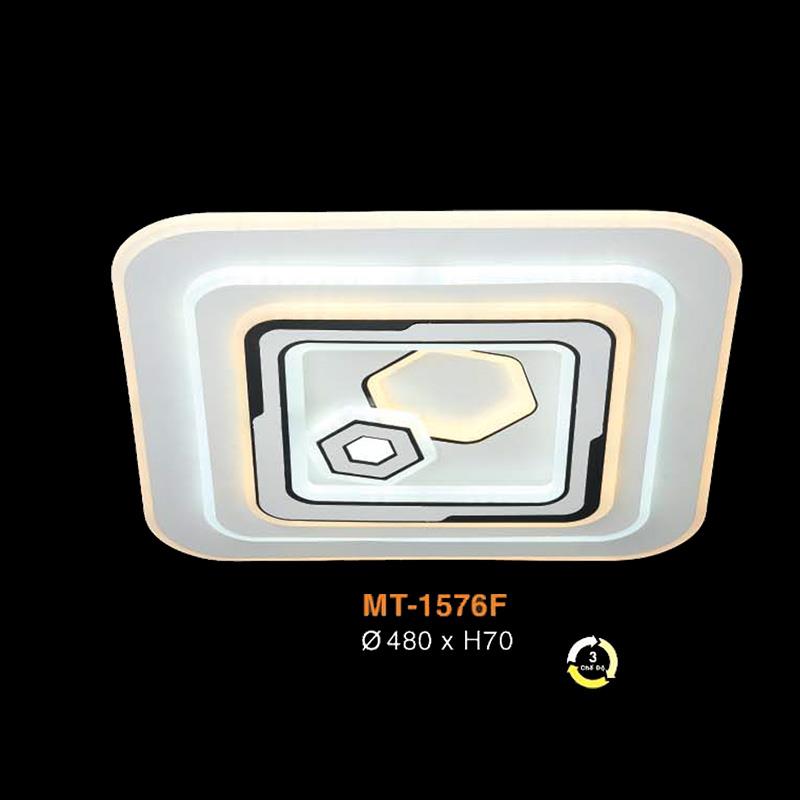 Đèn mâm ốp trần vuông trang trí Verona Ø480*H70 - ánh sáng 3 màu
