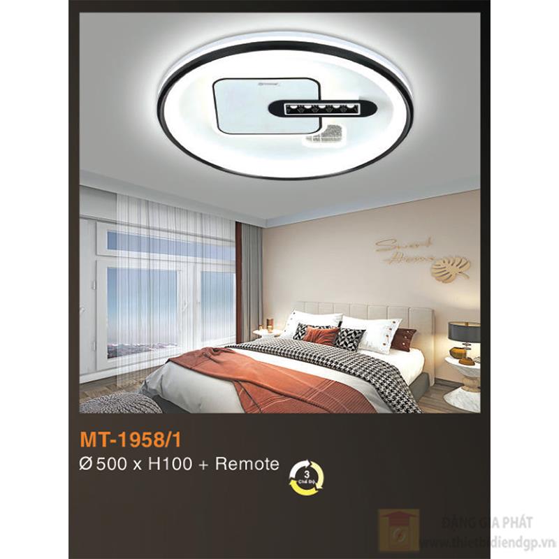 Đèn mâm led có remote Verona Ø500*H100 - 3 chế độ