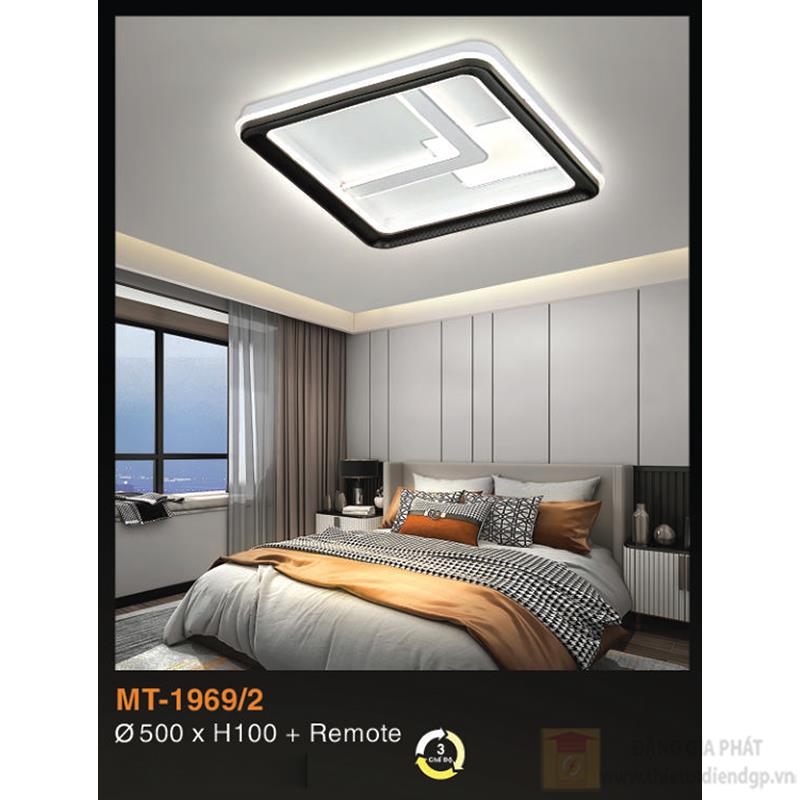 Đèn mâm led có remote Verona Ø500*H100 - 3 chế độ