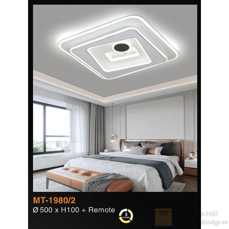 Đèn mâm led có remote Verona Ø500*H100 - 3 chế độ