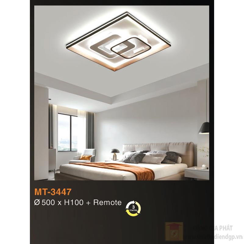 Đèn mâm led có remote Verona Ø500*H100 - 3 chế độ