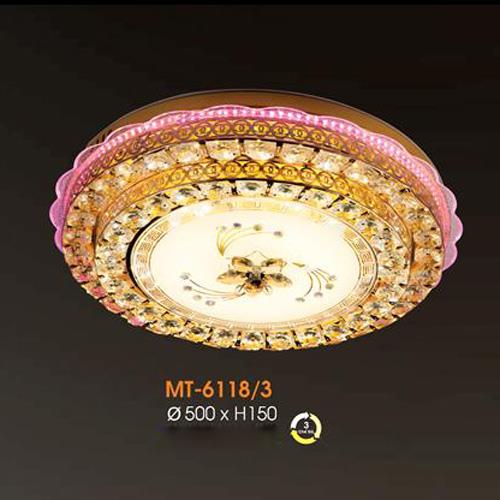 Đèn mâm Verona ốp trần Led Ø500 x H150, ánh sáng 3 chế độ
