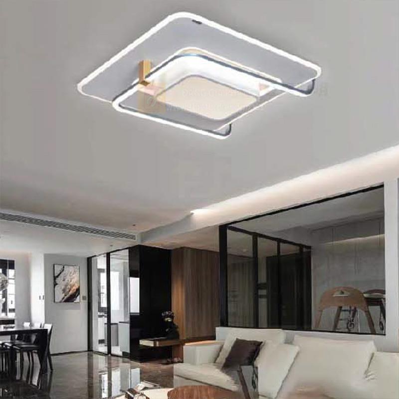 Đèn mâm ốp trần vuông trang trí Verona Ø500*H100 - ánh sáng 3 màu