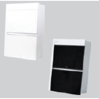 Tủ điện âm tường Nanoco NDB124P 16-24 Module mặt nhựa và đế kim loại