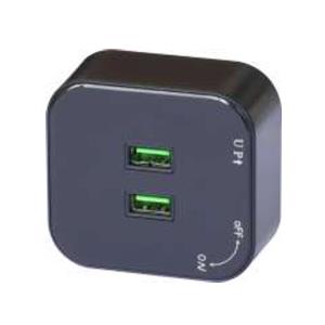 Bộ ổ cắm cao cấp Duhal dạng vuông (chất liệu PC + Acrylic ) 2 USB
