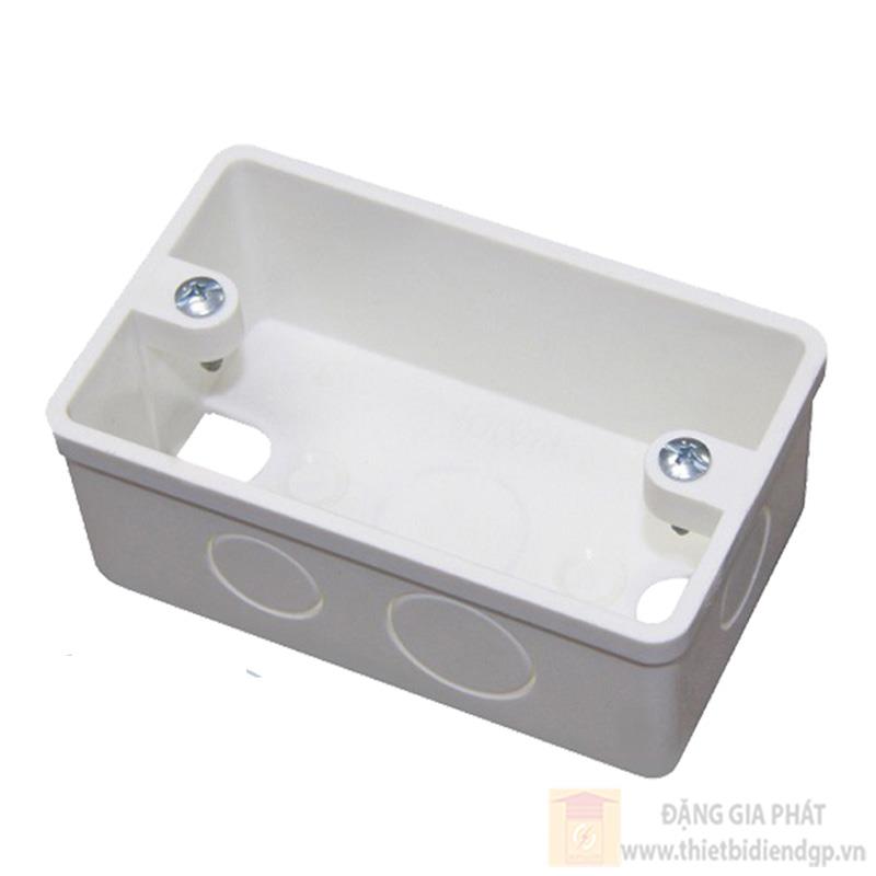 Hộp âm chữ nhật nhựa trắng, trơn