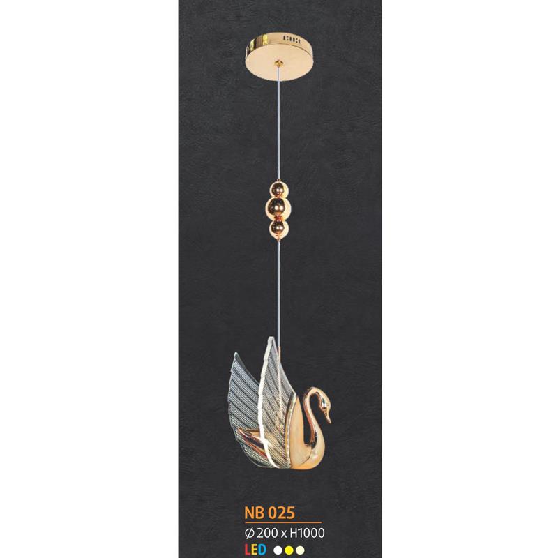 Đèn thả trang trí Ø200*H1000 - Led 3 màu ánh sáng