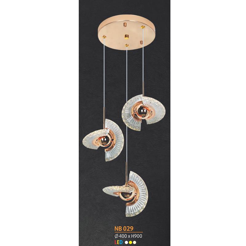 Đèn thả trang trí Ø400*H900 - Led 3 màu ánh sáng