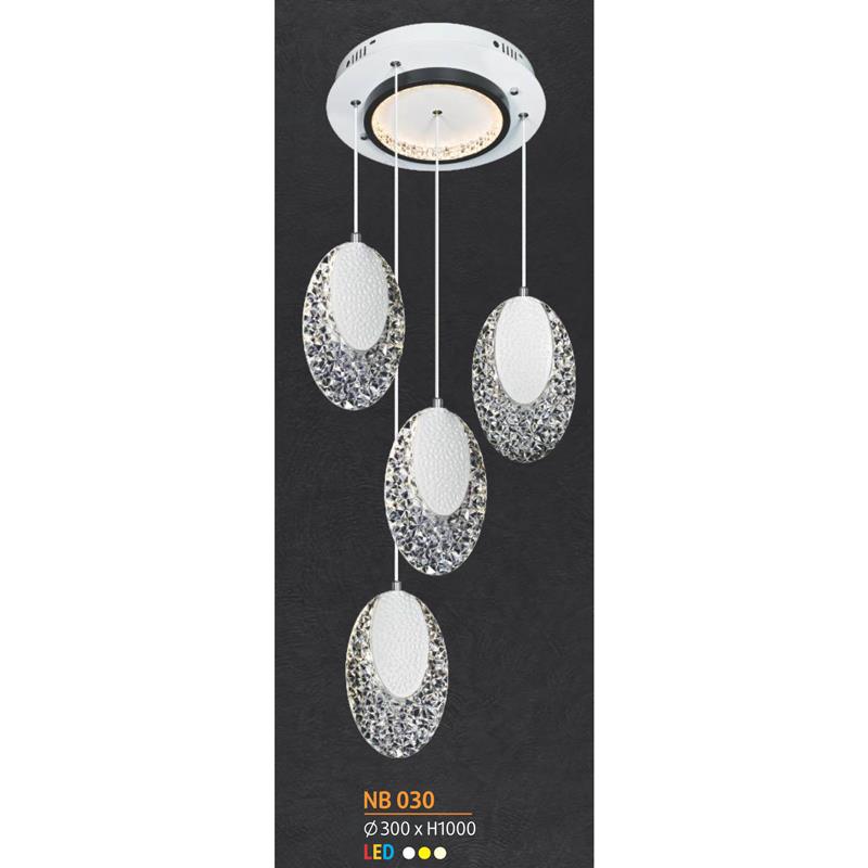 Đèn thả trang trí Ø300*H1000 - Led 3 màu ánh sáng
