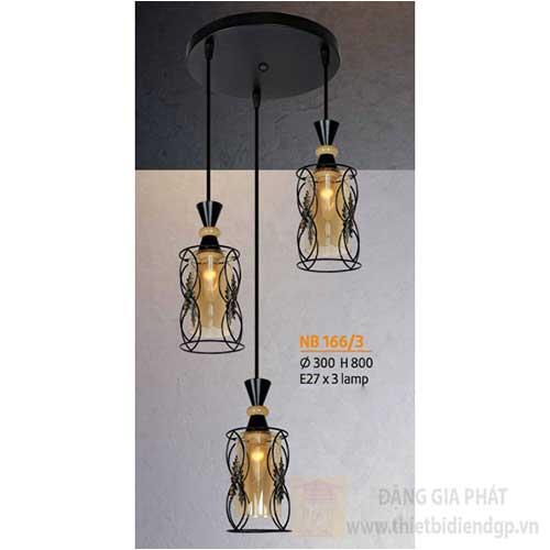 Đèn treo quán Ø300 x H800, E27 x 3 lamp