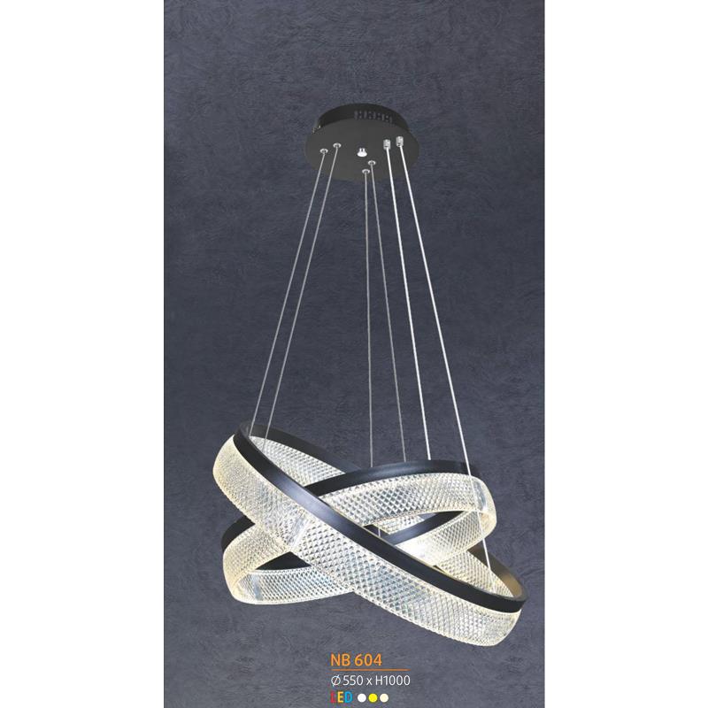 Đèn thả trang trí Ø550*H1000 - Led 3 màu ánh sáng
