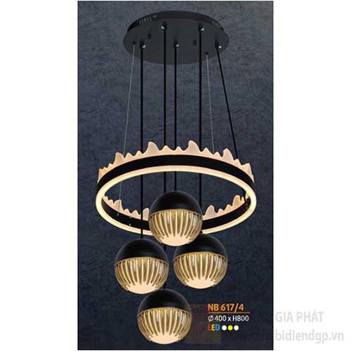 Đèn treo led Ø400 x H800, 3 màu ánh sáng