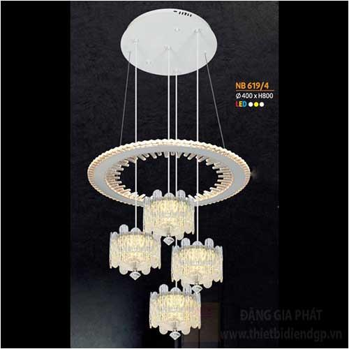 Đèn treo led Ø400 x H800, 3 màu ánh sáng