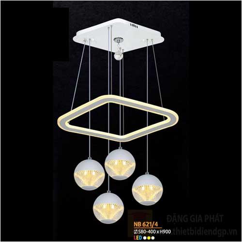 Đèn treo led Ø580-400 x H900, 3 màu ánh sáng