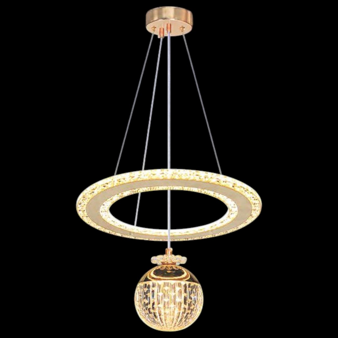 Đèn thả trần trang trí Ø350*H800 - Led 3 màu - 60W